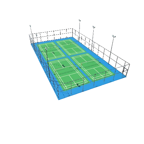 Badminton Court TypeA1 Triangulate10